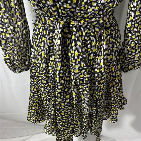 Alice + Olivia Silk Blend Long Sleeve Belted Mini Dress Size 0 - Picture 5 of 13